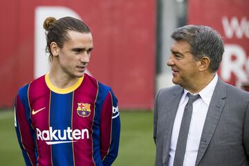 Griezmann y Joan Laporta. 