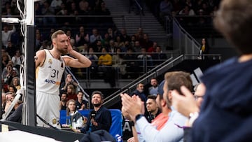 Dzanan Musa, alero del Real Madrid, pide m¨¢s apoyo a los aficionados del Real Madrid.