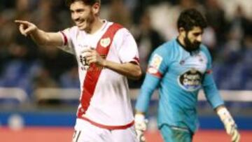 Jozabed celebra el gol anotado contra el Deportivo. 