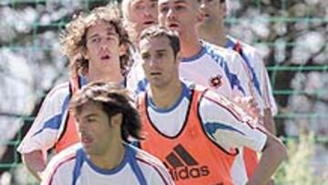 <b>CARGAN LAS PILAS. </b>Los jugadores ya piensan en el partido ante Grecia, que puede dar la clasificación.