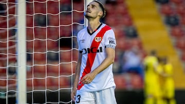 Óscar Valentín, lamentando una ocasión.