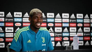 TURIN, ITALY - JULY 12: Juventus player Paul Pogba press conference at Allianz Stadium on July 12, 2022 in Turin, Italy. (Photo by Daniele Badolato - Juventus FC/Juventus FC via Getty Images)