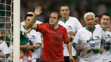 Cuauhtémoc Blanco en su despedida con la Selección Mexicana.