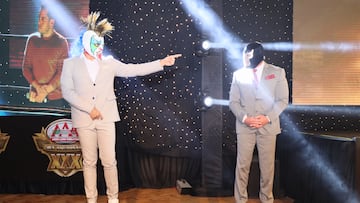 Psycho Clown encara a Blue Demon Jr, previo a Triplemanía XXX.