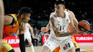 09/03/23  PARIDO BALONCESTO BASKET 
EUROLEAGUE EUROLIGA REGULAR SEASON ROUND 28 
REAL MADRID - VALENCIA 
JASIEL RIVERO GABRIEL DECK