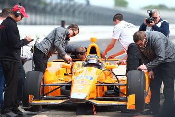 El primer test de Fernando Alonso en la Indy 500