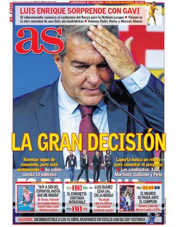 Las portadas de AS de octubre