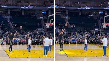 Stephen Curry delivers breathtaking 16 straight shots in pre-game warm-up