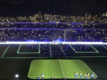 Final de ida de la Copa BetPlay entre Millonarios y Atlético Nacional en El Campín.