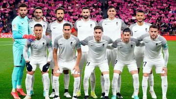 Alineación del Granada delpasado viernes en San Mamés.