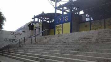 Las pintadas en el estadio de la UD Las Palmas.