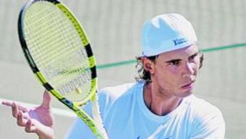 <b>EN SU ELEMENTO. </b>Nadal se entrenó en la finca de Son Manxo, entre Manacor y Son Carrió.