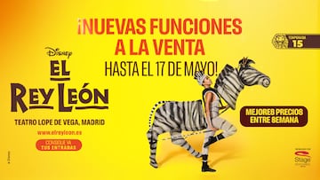 Los mejores musicales de Madrid desde solo 27 €, con un ahorro de hasta el 50% entre semana y con nuevas funciones hasta el 17 de mayo en su página web.