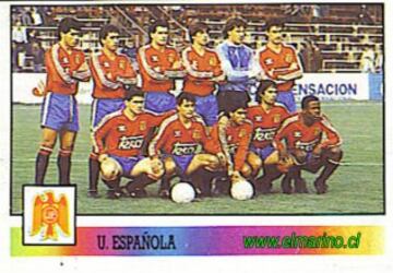 Claudio 'Catemu' Figueroa (de pie, segundo de izq. a der), un fijo en la Unión de Nelson Acosta.