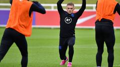 Trippier entranando con Inglaterra.