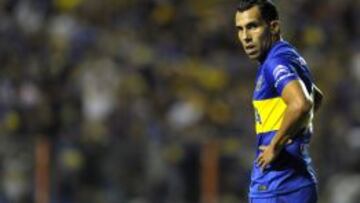 El delantero argentino de Boca Juniors, Cárlos Tévez.