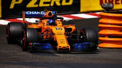 14 Fernando Alonso from Spain with McLaren Renault MCL33 during the Race of Monaco Formula One Gran Prix on May 27, 2018 at Monaco in Montecarlo. - Photo Xavier Bonilla