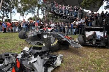 El espectacular accidente de Fernando Alonso en Australia