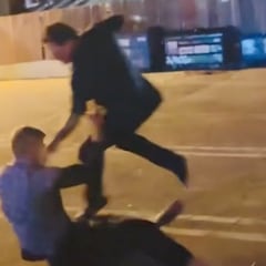 Graban a Bam Margera en una pelea callejera