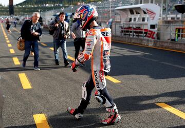 Marc Márquez en la calificación de Motegui.