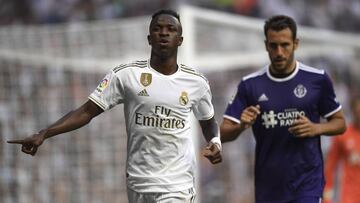 Vinicius, en el partido ante el Valladolid.