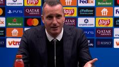 Preguntan al entrenador del Brujas por el gol anulado en el descuento que hubiera sido el 4-3: está muy, muy elegante