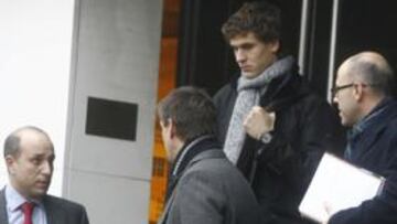 <b>COMIDA. </b>Llorente, con Senn, Ferrero y su hermano.