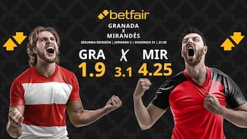 Granada CF vs. CD Mirandés: horario, dónde ver, pronósticos y clasificación