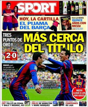 Portadas de la prensa deportiva