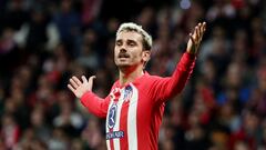 Soccer Football - LaLiga - Atletico Madrid v Villarreal - Metropolitano, Madrid, Spain - November 12, 2023 Atletico Madrid's Antoine Griezmann reacts REUTERS/Isabel Infantes