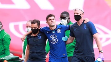 El estadounidense quedó fuera del XI de Frank Lampard en su visita ante Burnley, debido a una lesión en el calentamiento, que se sumó a su lista de lesiones desde que llegó al Chelsea.