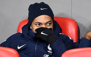 Sick note | France's forward Kylian Mbappe looks on.