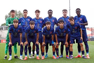 El once del Atlético en la Youth League contra el Benfica.