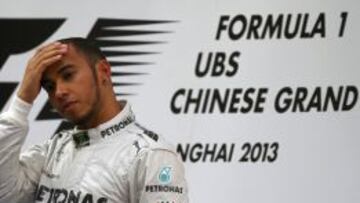 Lewis Hamilton se mostr&oacute; encantado con su tercer puesto en el GP de China.