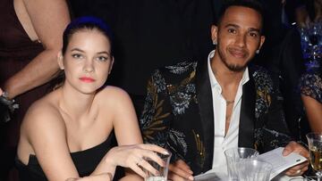 Lewis Hamilton, junto a Barbara Palvin, hoy en Cap d'Antibes (Francia).