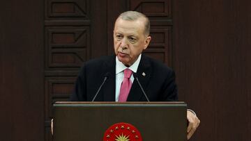 FILE PHOTO: Turkish President Tayyip Erdogan announces new cabinet during a press conference in Ankara, Turkey June 3, 2023. REUTERS/Umit Bektas/File Photo