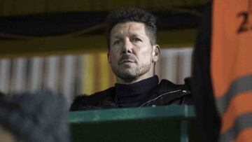 Simeone en la grada de Sant Andreu.