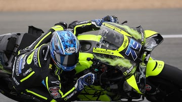 Trackhouse MotoGP Team's Japanese MotoGP rider Ai Ogura rides during a practice session of the MotoGP Spanish Grand Prix at the Jerez racetrack in Jerez de la Frontera, on April 24, 2026. (Photo by Pierre-Philippe MARCOU / AFP)