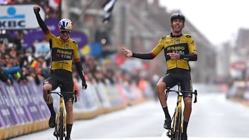 Laporte le dedica a Van Aert su victoria en la Gante-Wevelgem.