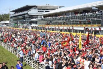 Gran ambiente en el circuito de Monza. 