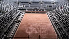 Imagen de la pista Philippe Chatrier, la pista central de Roland Garros.