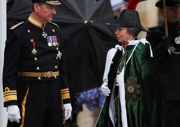 La princesa Ana del Reino Unido, hermana del rey Carlos III.