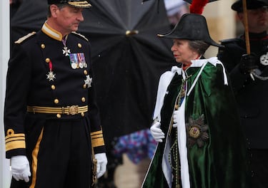 La princesa Ana del Reino Unido, hermana del rey Carlos III.