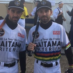 Contador y Valverde, "juntos en el mismo equipo"... de béisbol