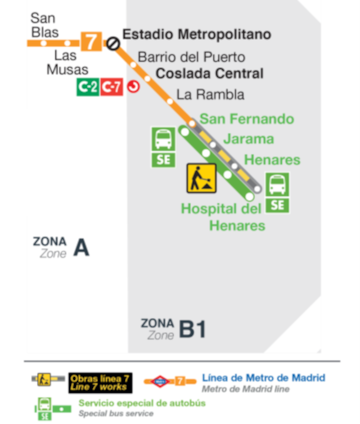 Tramo que será cortado por obras en verano de 2024 