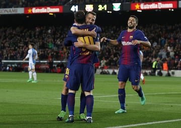 3-1. Messi celebró el tercer gol.