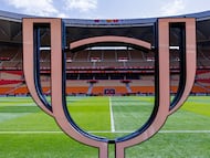 SEVILLA, 25/04/2025.- Estadio de la Cartuja en Sevilla, este viernes, en la víspera de la final de la Copa del Rey entre FC Barcelona y Real Madrid. EFE/ RFEF SOLO USO EDITORIAL/SOLO DISPONIBLE PARA ILUSTRAR LA NOTICIA QUE ACOMPAÑA (CRÉDITO OBLIGATORIO)