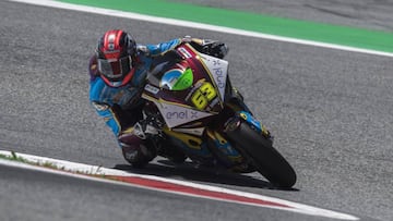 SPIELBERG, AUSTRIA - AUGUST 09: Mike Di Meglio of France and EG 0,0 Marc VDS (MotoE rider) rounds the bend during the MotoGp of Austria - Free Practice at Red Bull Ring on August 09, 2019 in Spielberg, Austria. (Photo by Mirco Lazzari gp/Getty Images)
