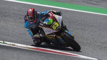 SPIELBERG, AUSTRIA - AUGUST 09: Mike Di Meglio of France and EG 0,0 Marc VDS  (MotoE rider) rounds the bend during the MotoGp of Austria - Free Practice at Red Bull Ring on August 09, 2019 in Spielberg, Austria. (Photo by Mirco Lazzari gp/Getty Images)