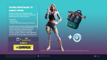 Fortnite: así es Salvaje, el nuevo skin y su paquete